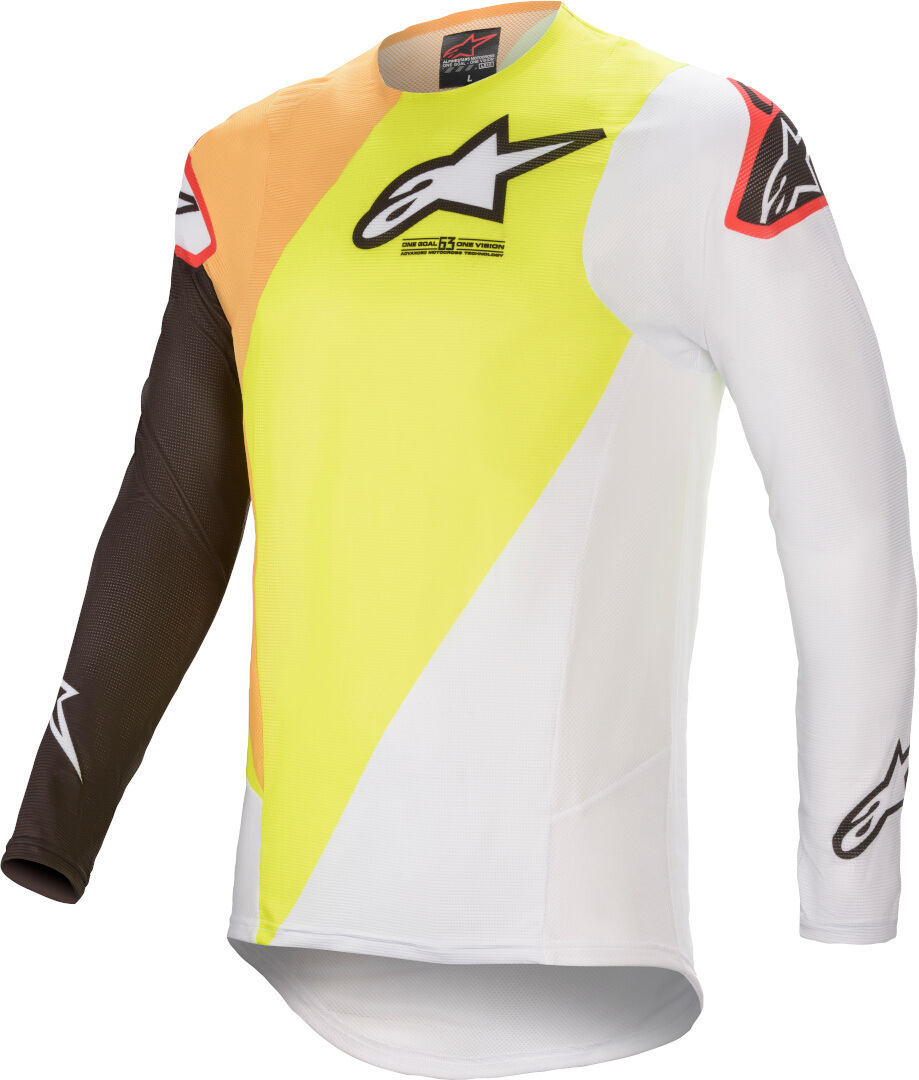 Alpinestars Supertech Blaze Motorcross Jersey Wit/geel M Figuur 1