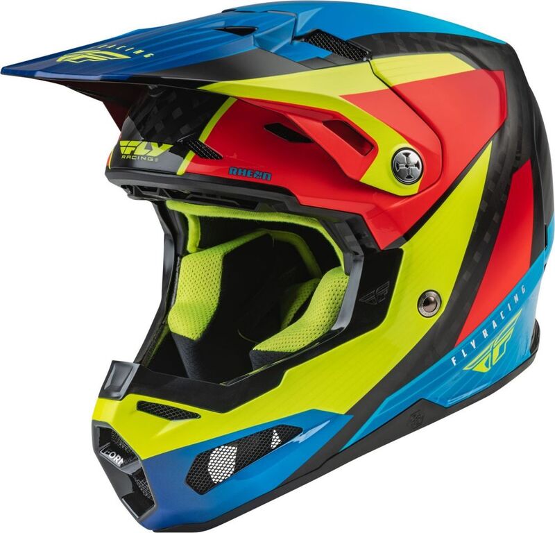 Capacete RACING Formula Carbon Prime Hi-Vis/Azul/Vermelho multicolorido S Figura 1