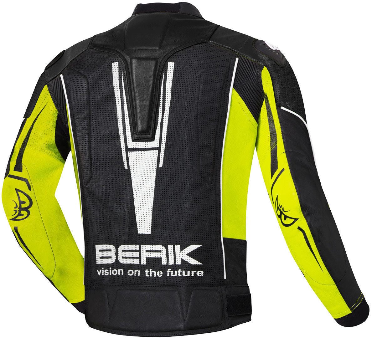 Berik Street Motorcycle Leather Jacket black/yellow 54 Figure 2