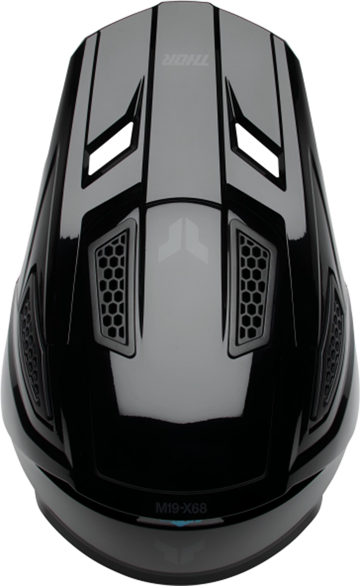 Thor Fleet Motocross Helm schwarz glänzend M (57/58) Abbildung 4