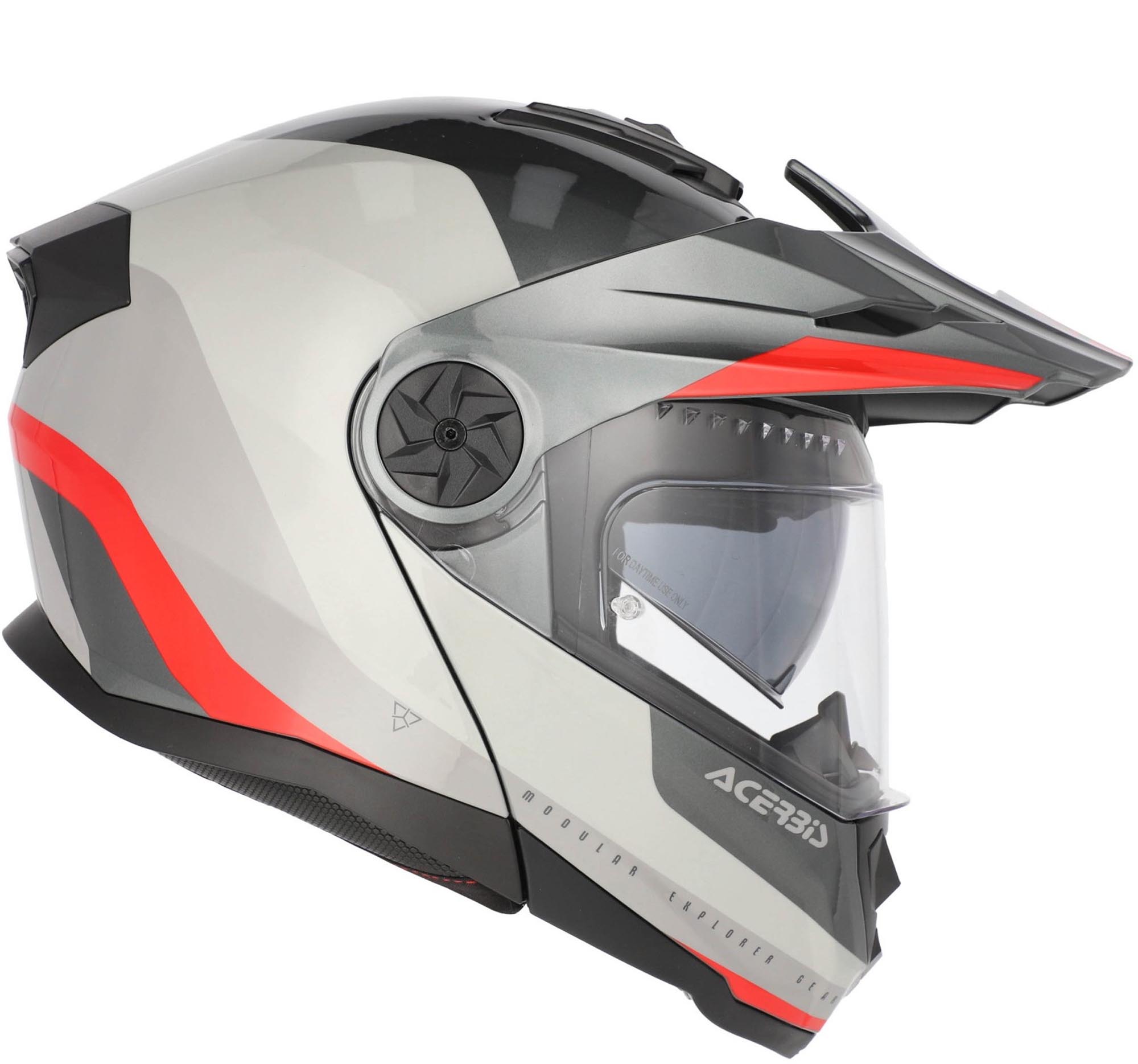 Acerbis Rider Logo Klapphelm hellgrau/rot L (59/60) Abbildung 2