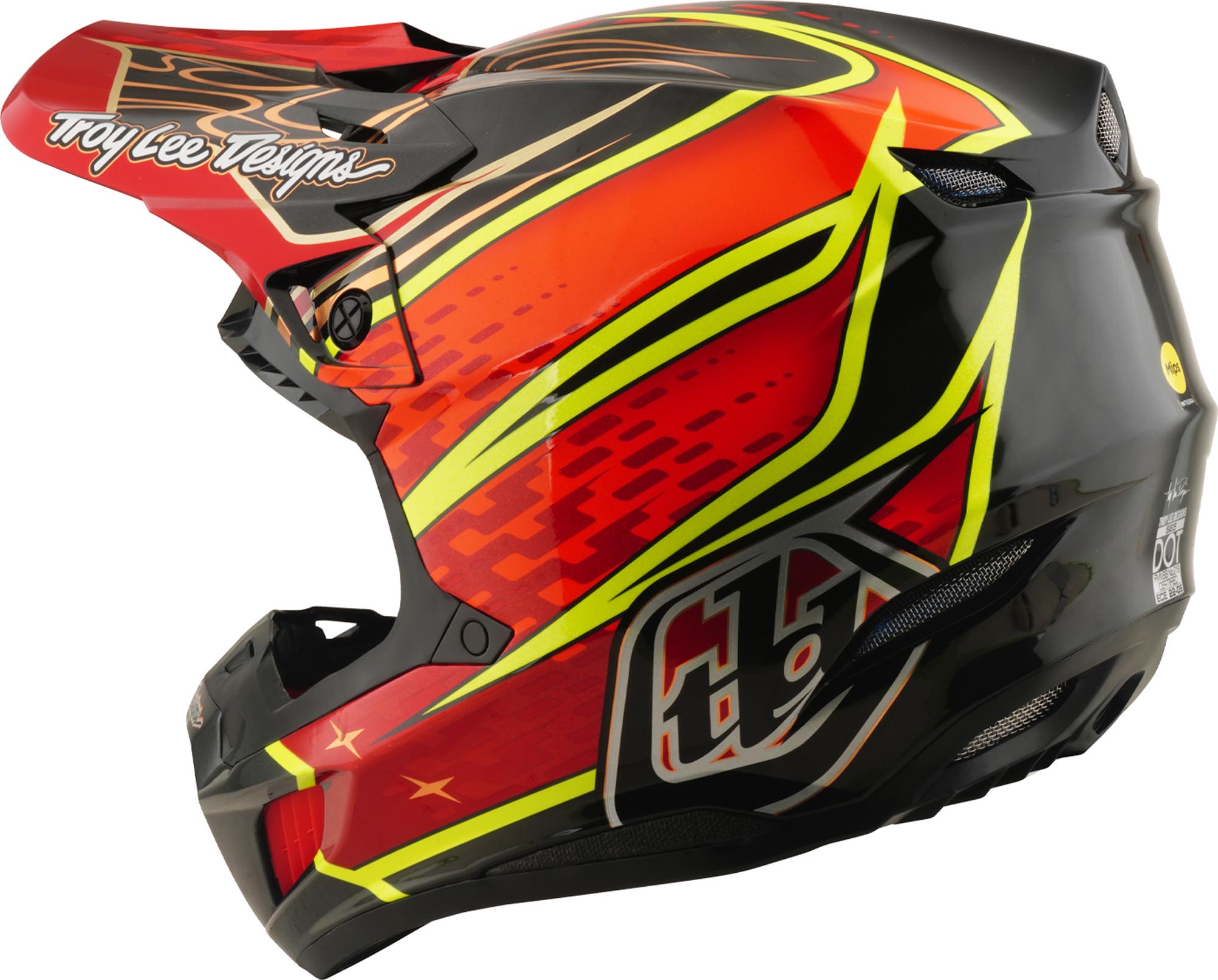 Troy Lee Designs SE5 Carbon MIPS Wings Capacete de Motocross S (55/56) Figura 5