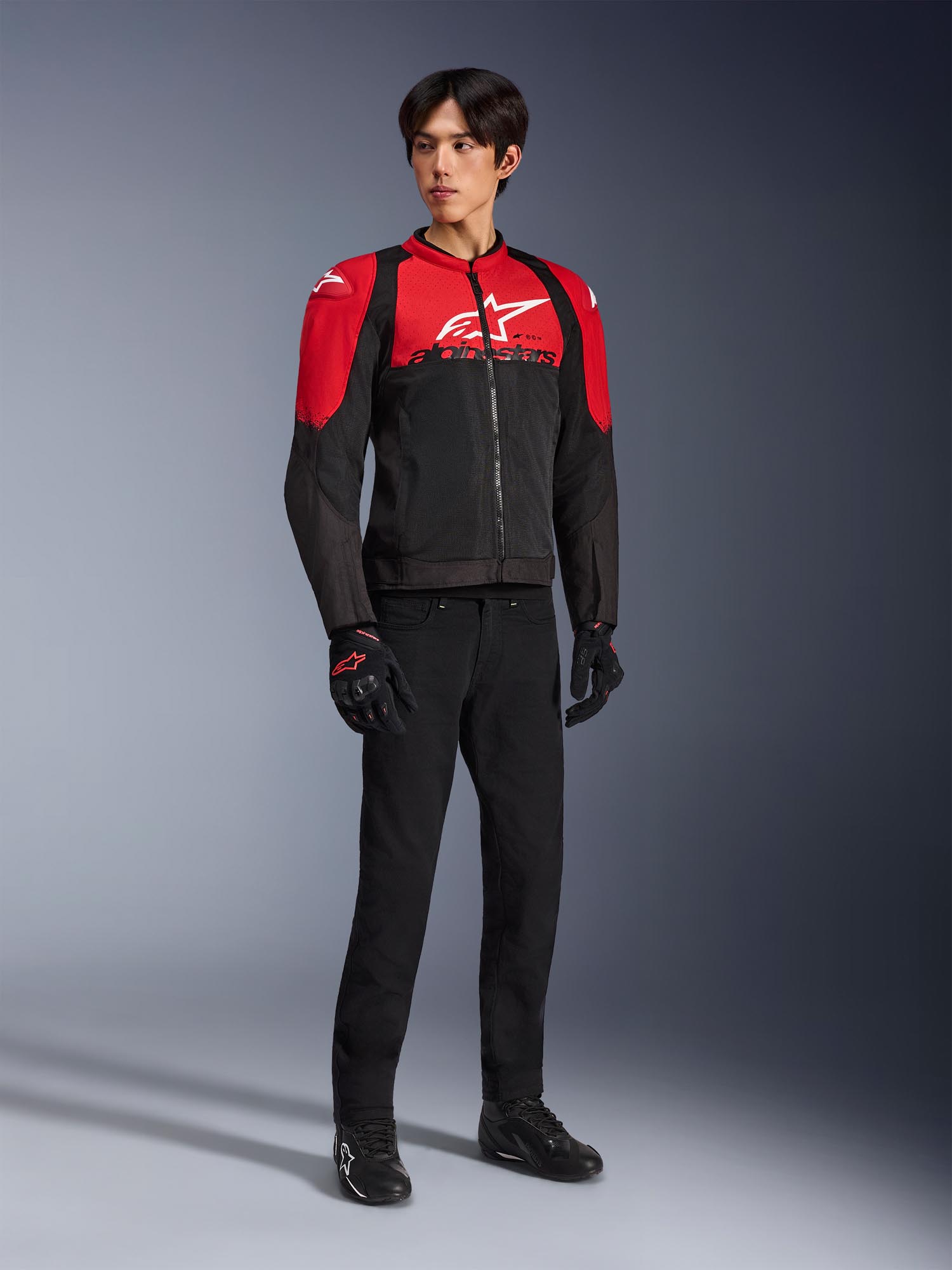 Alpinestars SMX Air Perforated Motorcycle Textile Jacket black/neon-red M Figure 5