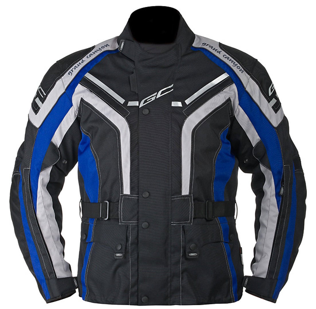 Grand Canyon One Way Motorcycle Textile Jacket black/white/blue L Figure 1