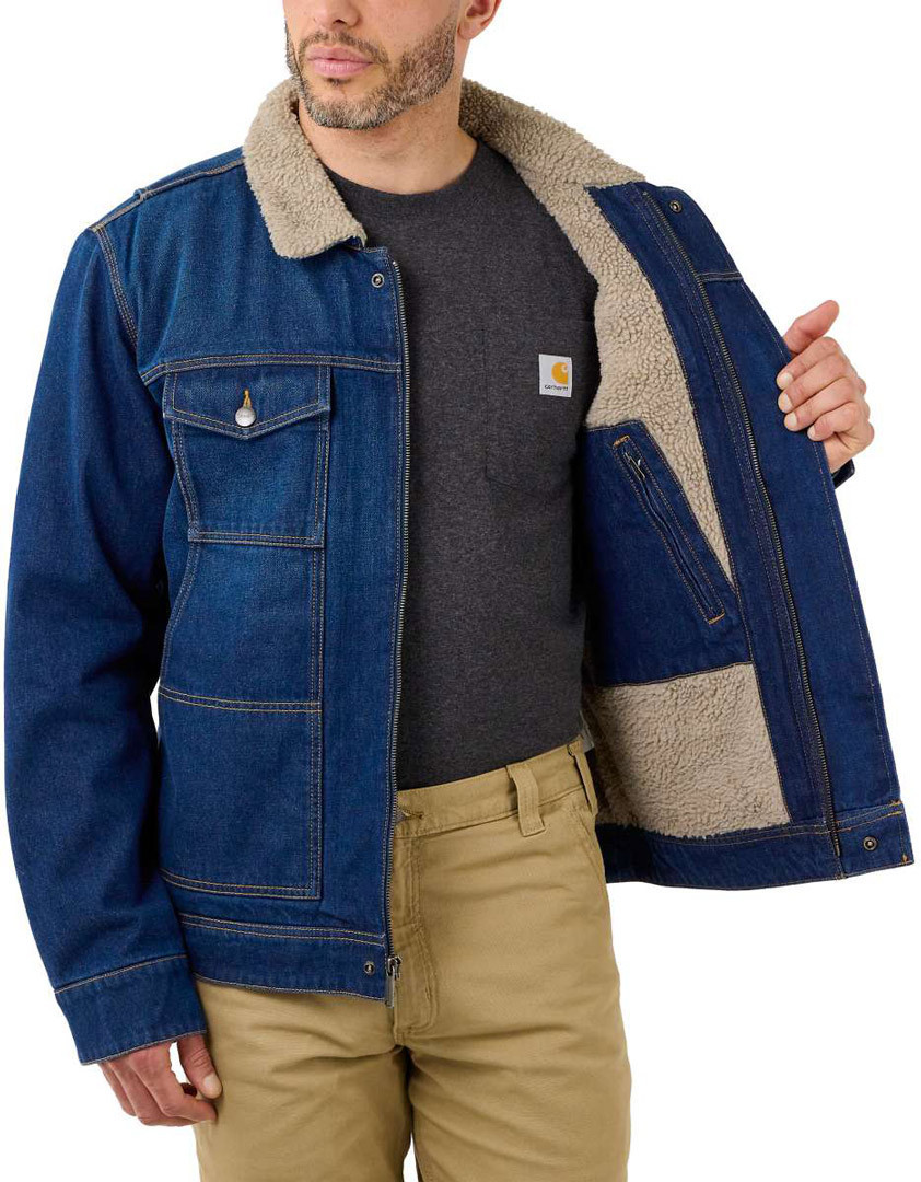 Carhartt Relaxed Denim Sherpa Lined Jacke L Abbildung 4