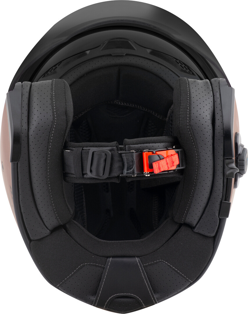 Bogotto H586 BT Solid Bluetooth Jet hjelm Brun Matt M Figur 4