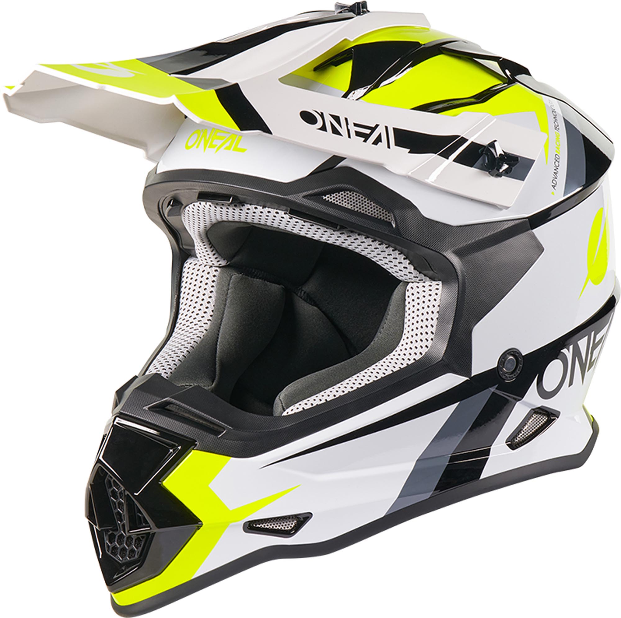 Oneal 2SRS Zento Casco da motocross bianco/nero/verde S (55/56) Figura 1