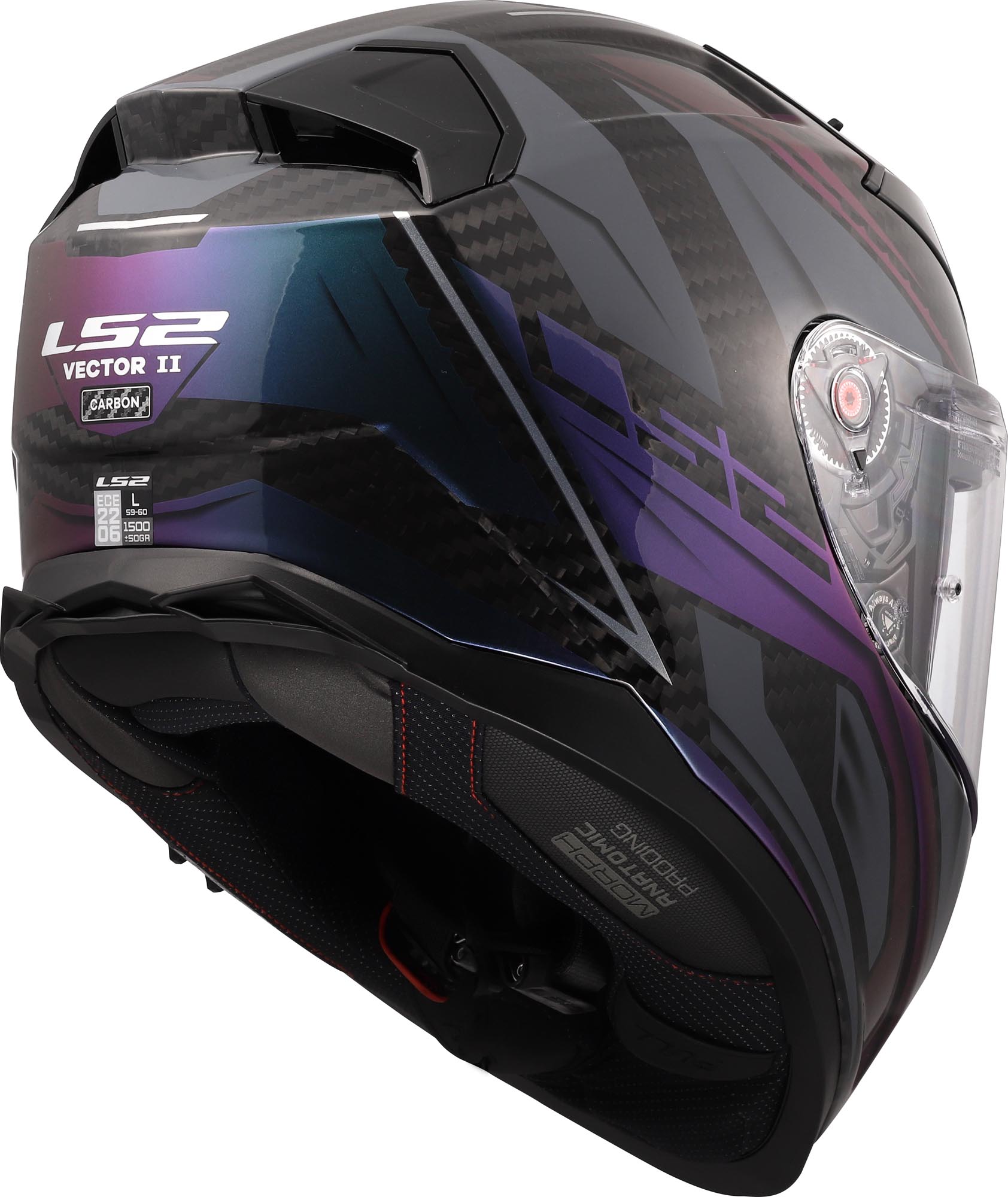 LS2 FF811 Vector II Carbon Savage Helmet grey/white/red L (59/60) Figure 7