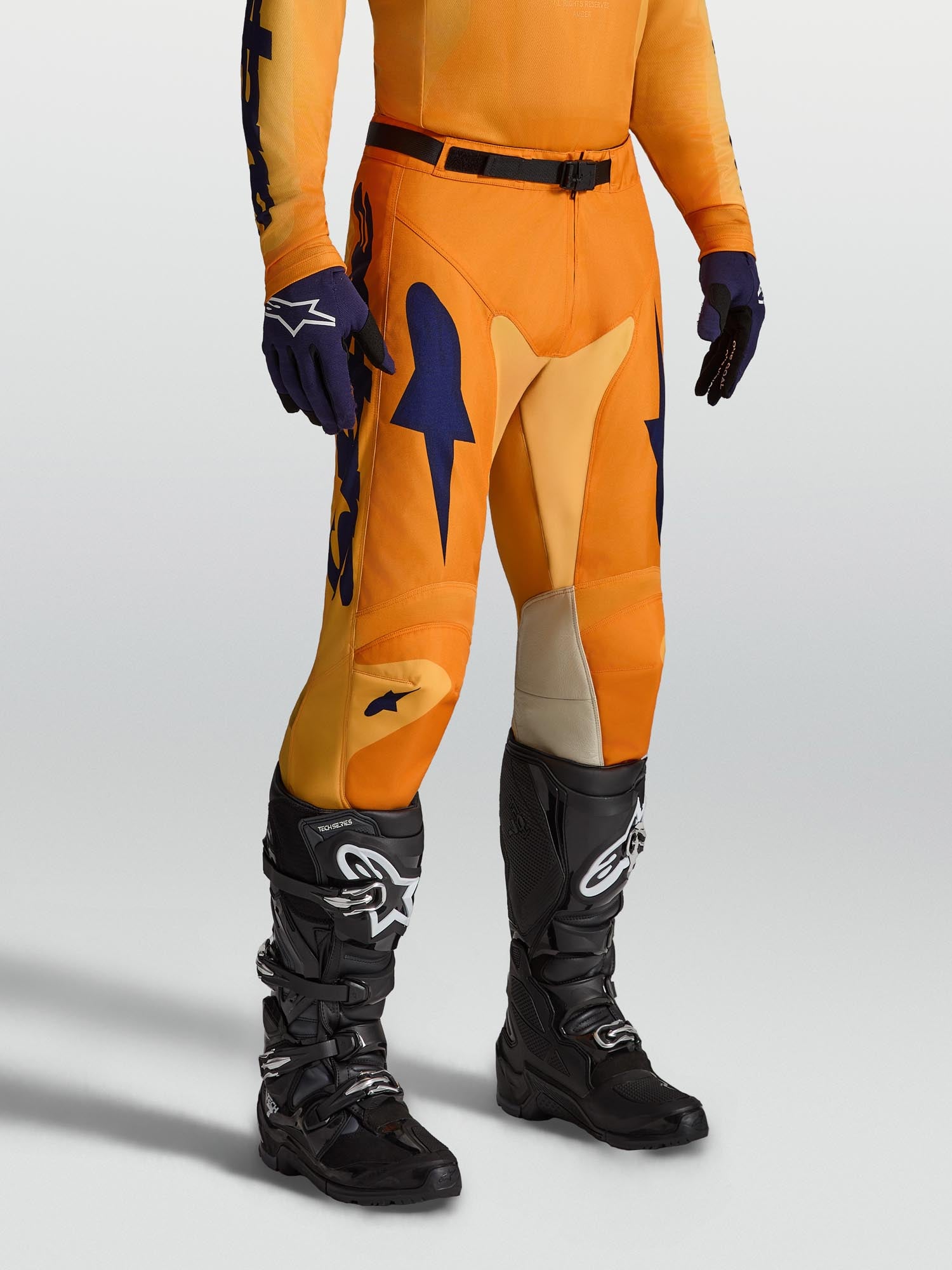 Alpinestars Racer Amber Pantalon de motocross orange/bleu/jaune 34 Figure 4