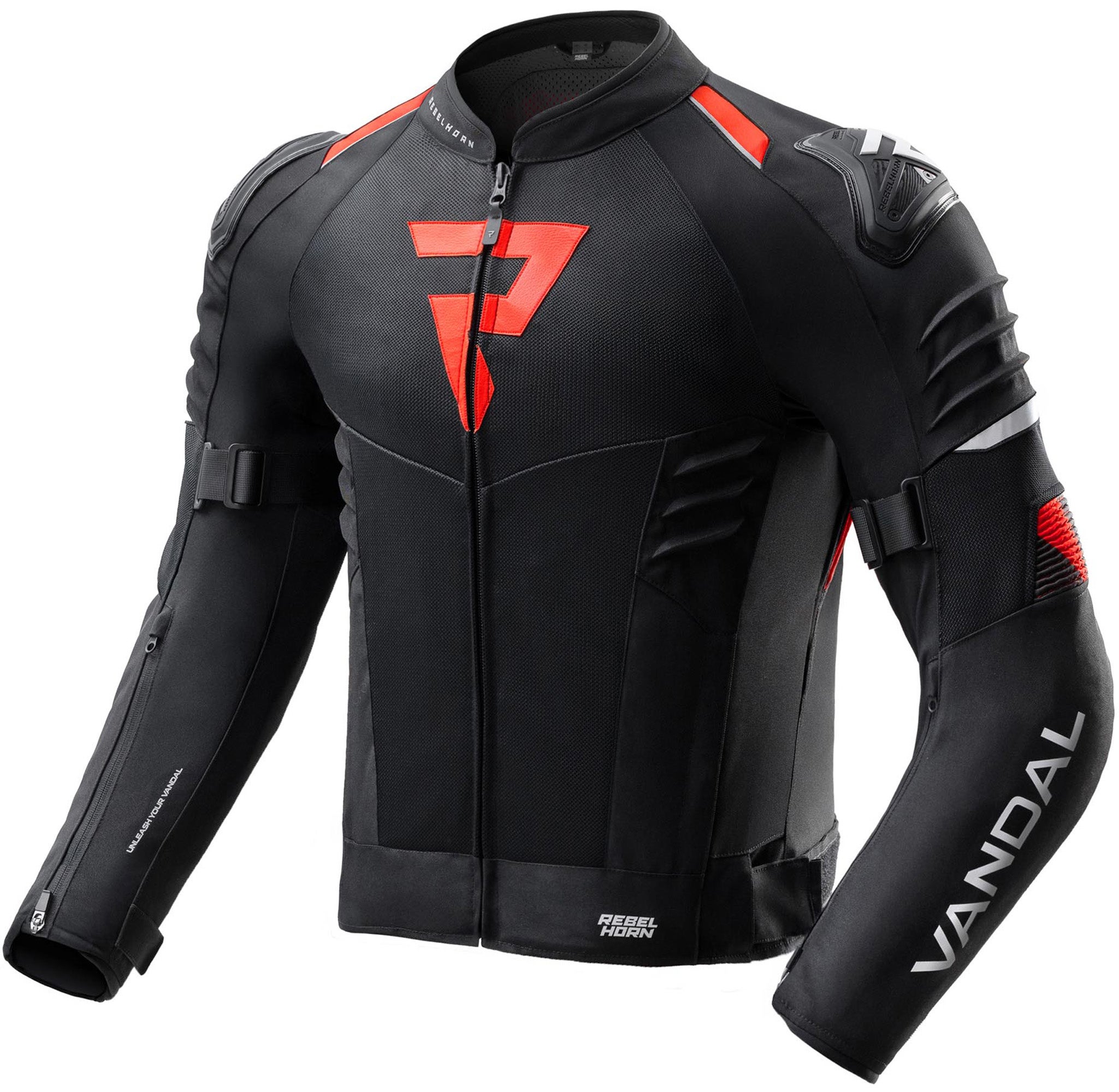 Rebelhorn Vandal 2 Air waterproof Motorcycle Textile Jacket black/red L Figure 1
