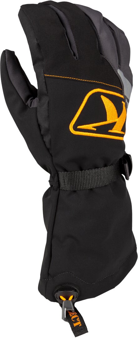 Klim Men's Black/Grey/Orange Klimate Gauntlet Snowmobile Gloves