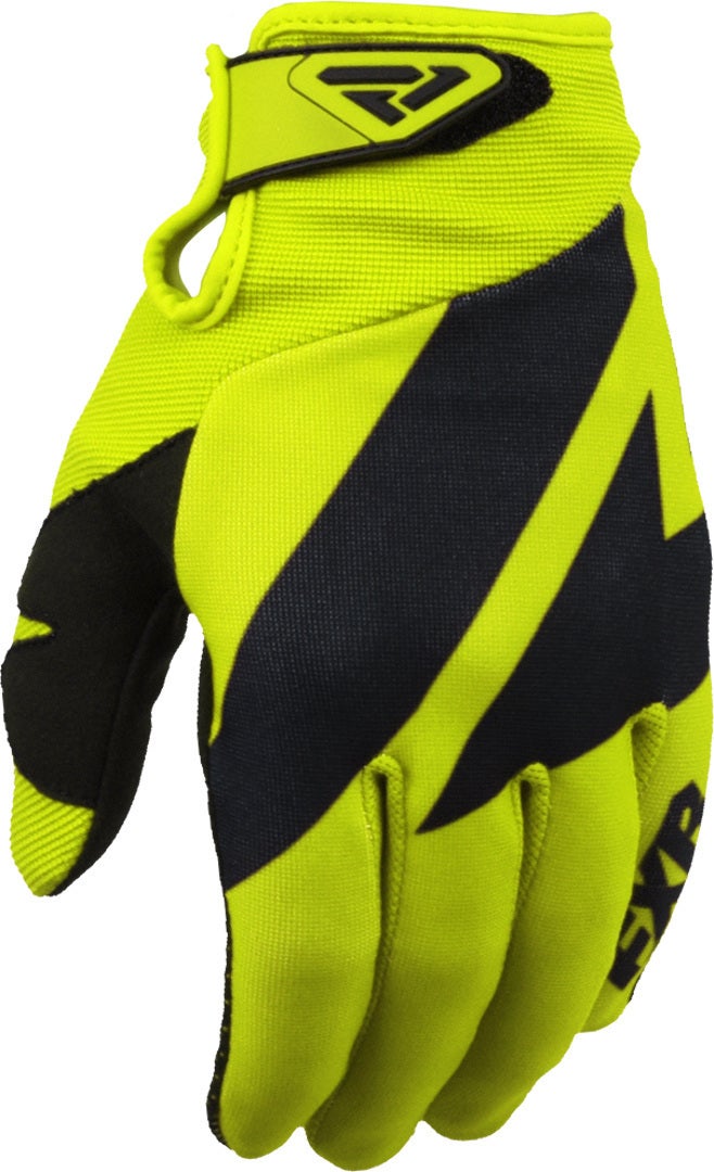 FXR Clutch Strap Unge motocross handsker sort/gul L Figur 1