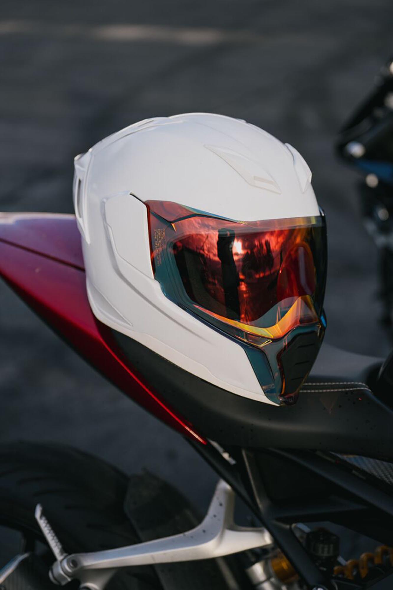 Icon Ultraflite Casco lucido Bianco M Figura 5
