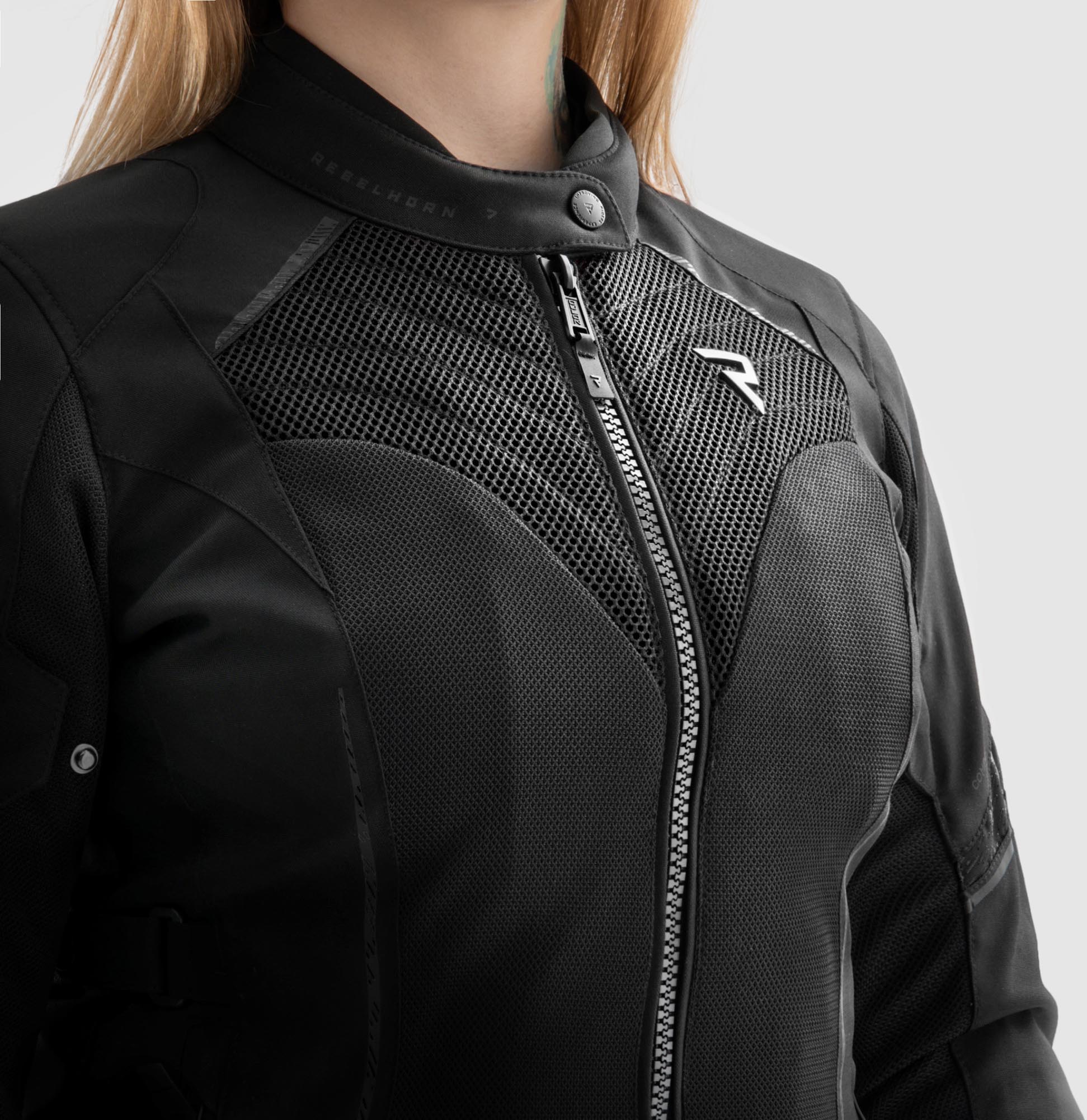 Rebelhorn Jax waterproof Ladies Motorcycle Textile Jacket black 3XL Figure 3
