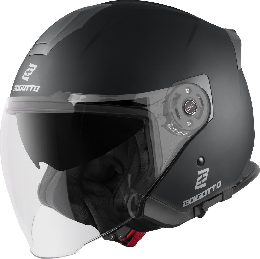 Bogotto Women's Black Matt H586 Jet Helmet