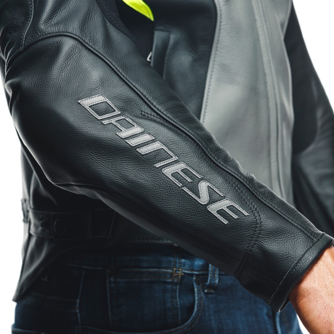 Dainese Racing 4 Motorcycle Leather Jacket grey/black 54 Figure 9