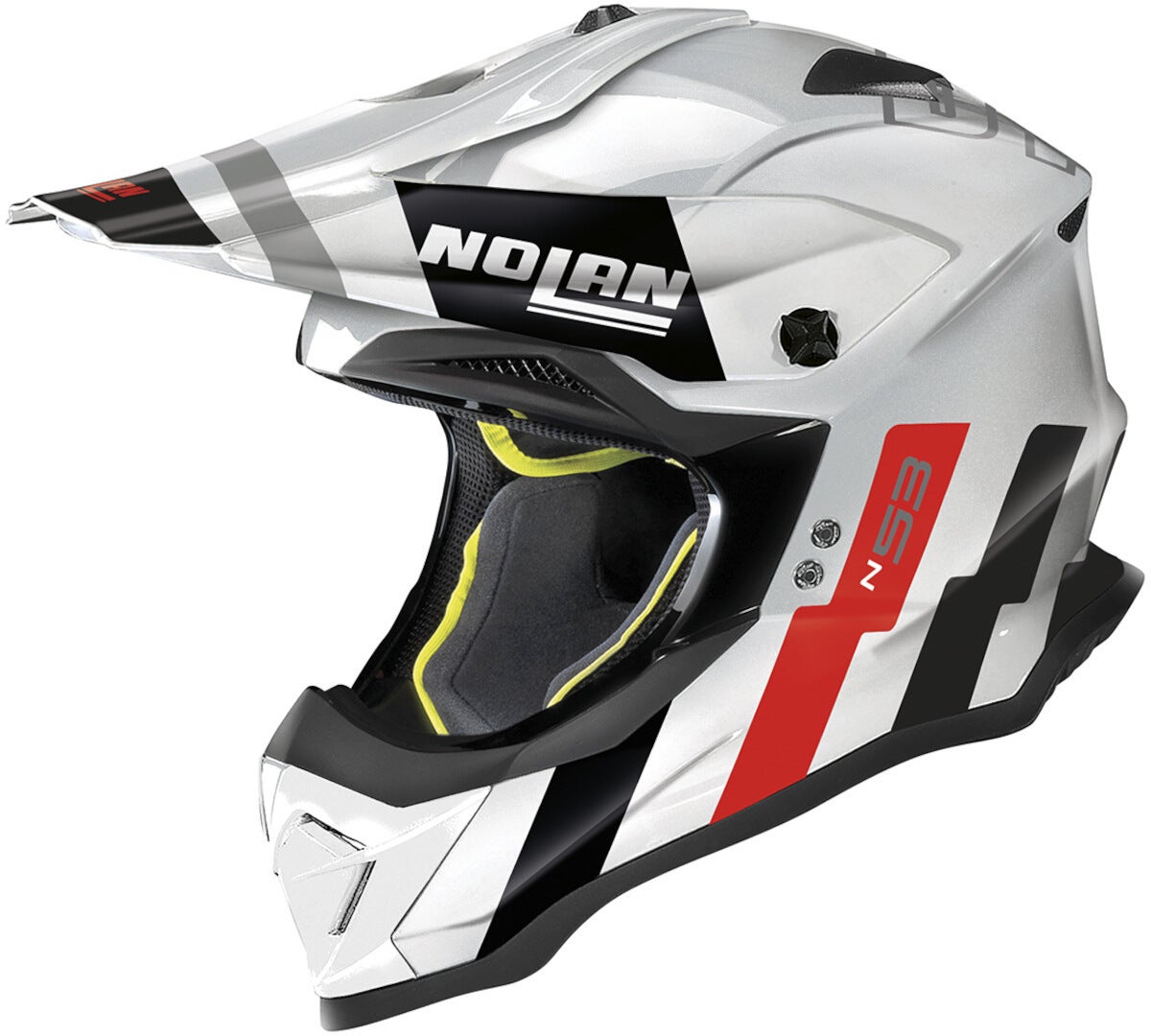 Nolan N53 Spakler Capacete de Motocross branco/preto/vermelho M (58) Figura 1