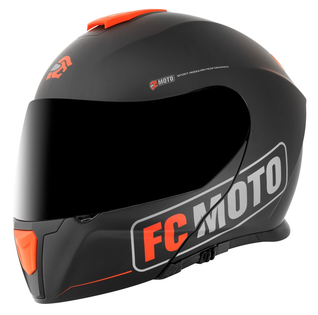 FC-Moto Novo Straight Hjelm sort/orange XL (61/62) Figur 2