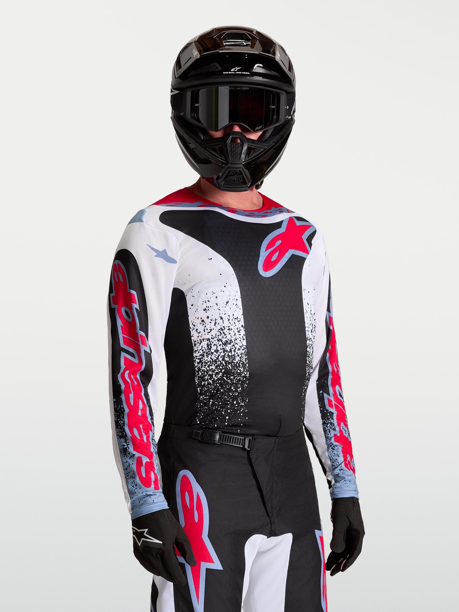 Alpinestars Fluid Drag Motocrosstrøje sort/hvid/rød/blå M Figur 4