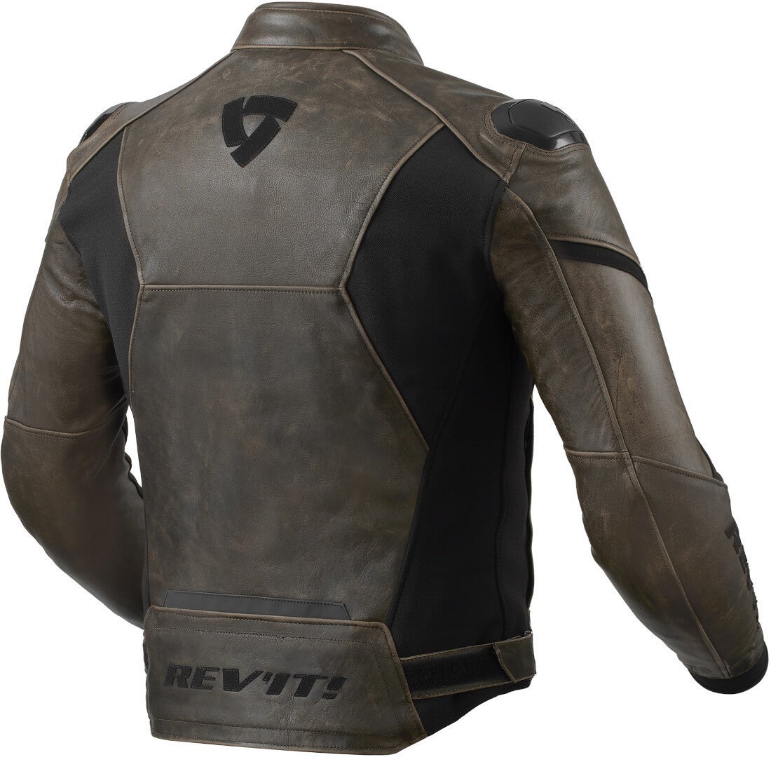 Revit Parallax Motorcycle Leather Jacket brown/black 52 Figure 2