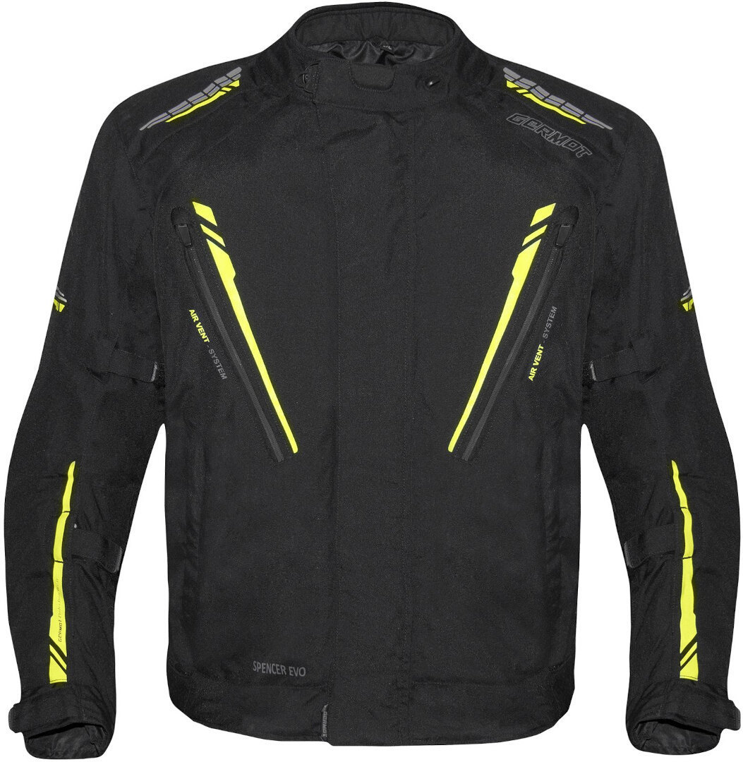 Germot Spencer Evo Big Size waterproof Motorcycle Textile Jacket black/neon L Figure 1