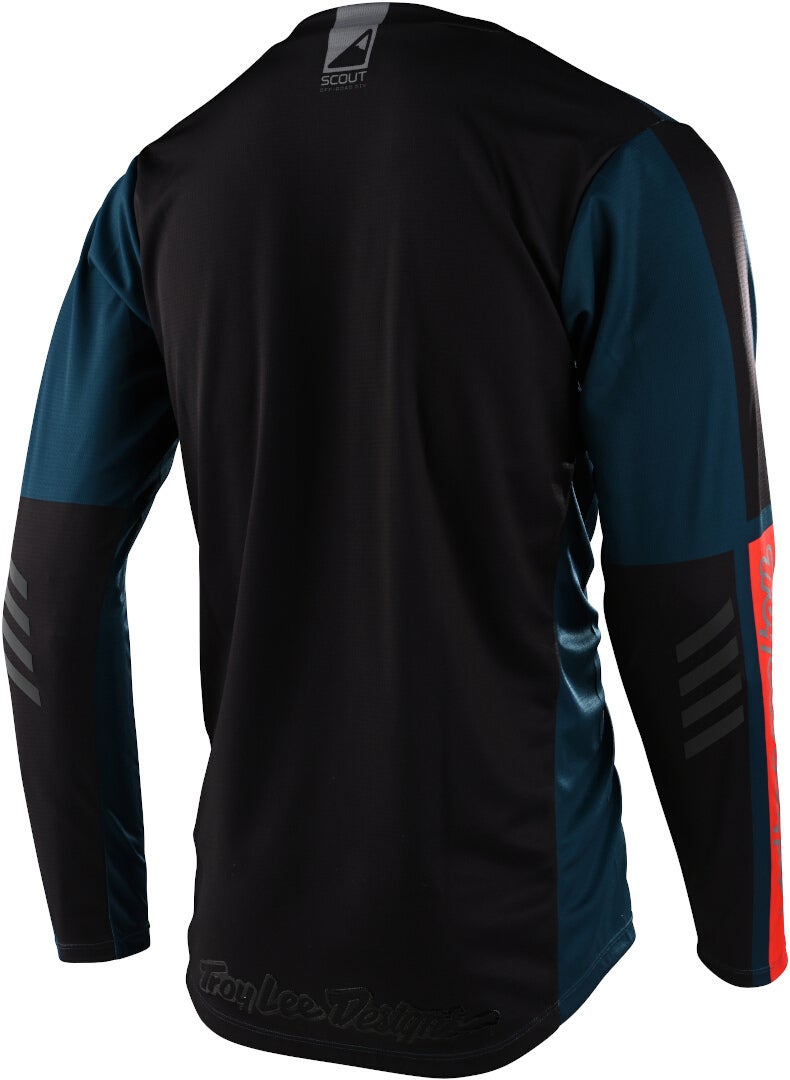 Troy Lee Designs Scout GP Recon Motocross Jersey blå/orange S Figur 2
