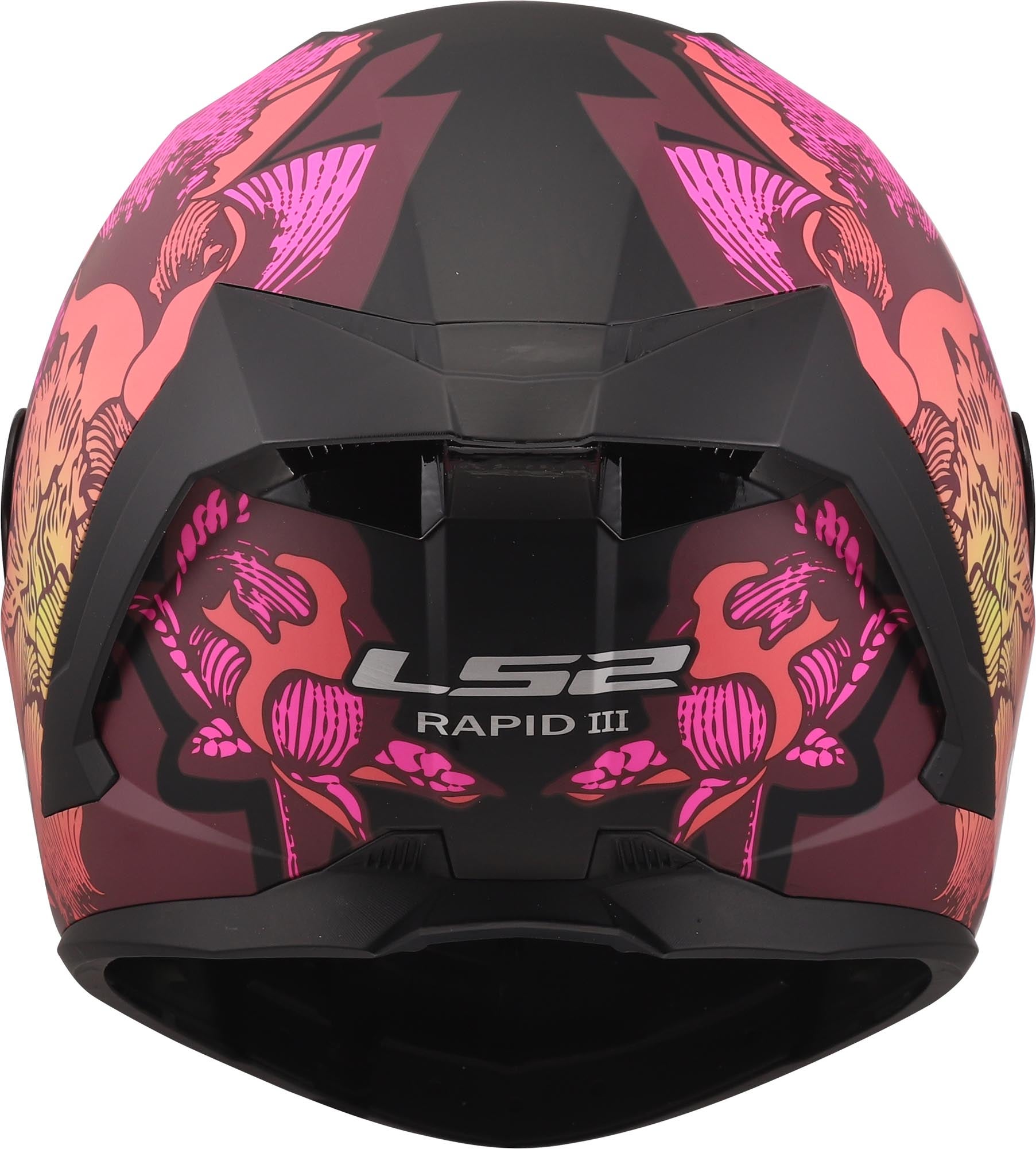 LS2 FF820 Rapid III Poppies Helm zwart/roze XXXL (65/66) Figuur 7
