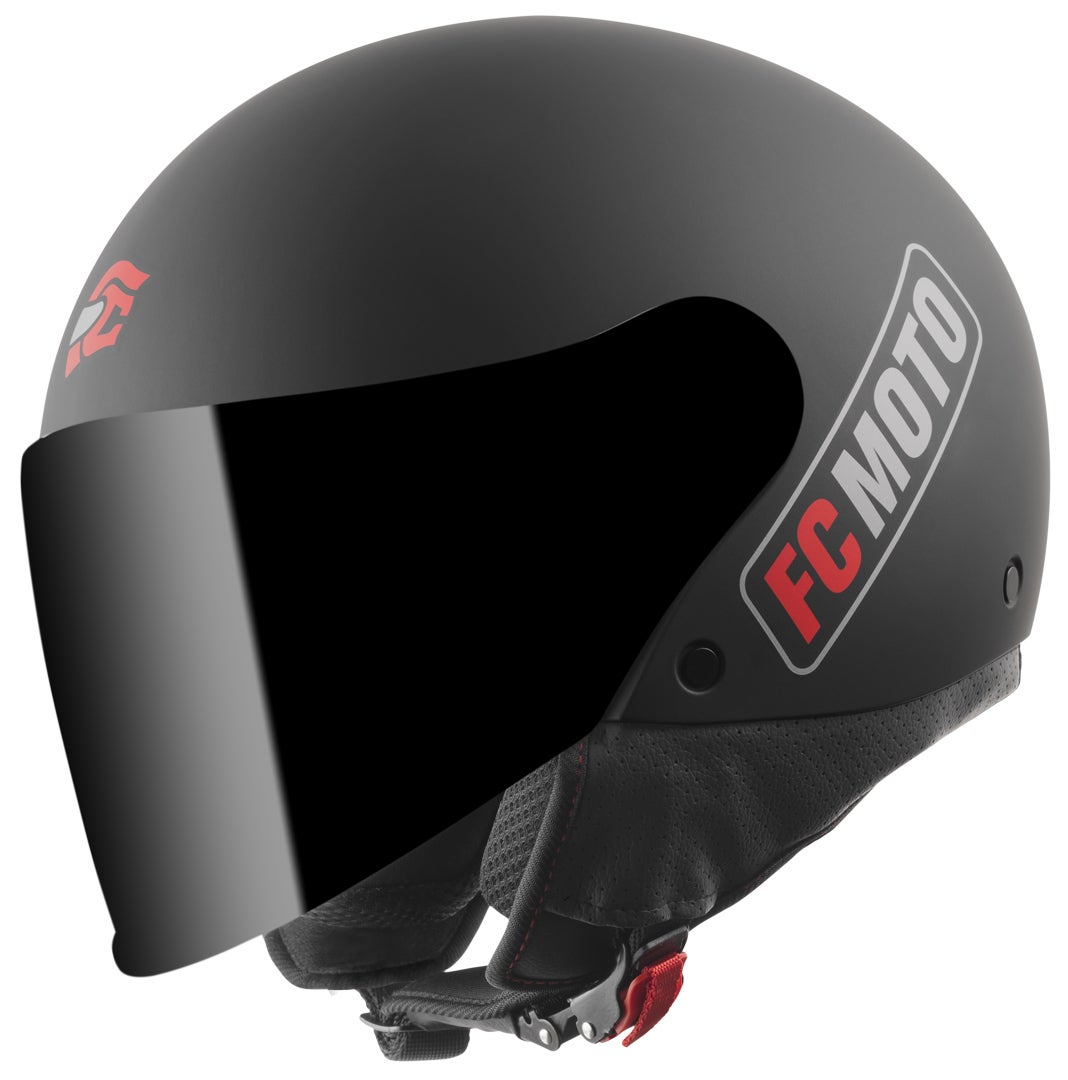 FC-Moto Square-RS Jet hjelm sort mat/rød XL Figur 2