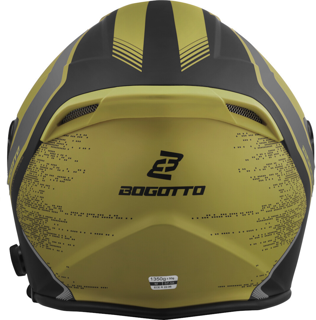 Bogotto H586 BT Illus Bluetooth Jet Hjälm Svart matt/guld XS Figur 4
