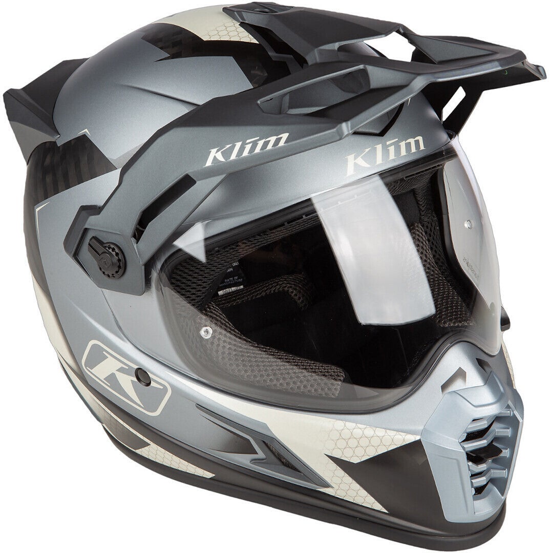 Klim Krios Pro Charger ECE/DOT Carbon Enduro hjelm grå/sort M (57/58) Figur 4
