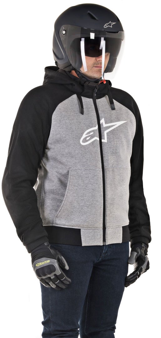 Alpinestars Chrome Sport Motorrad Hoodie hellgrau M Abbildung 3