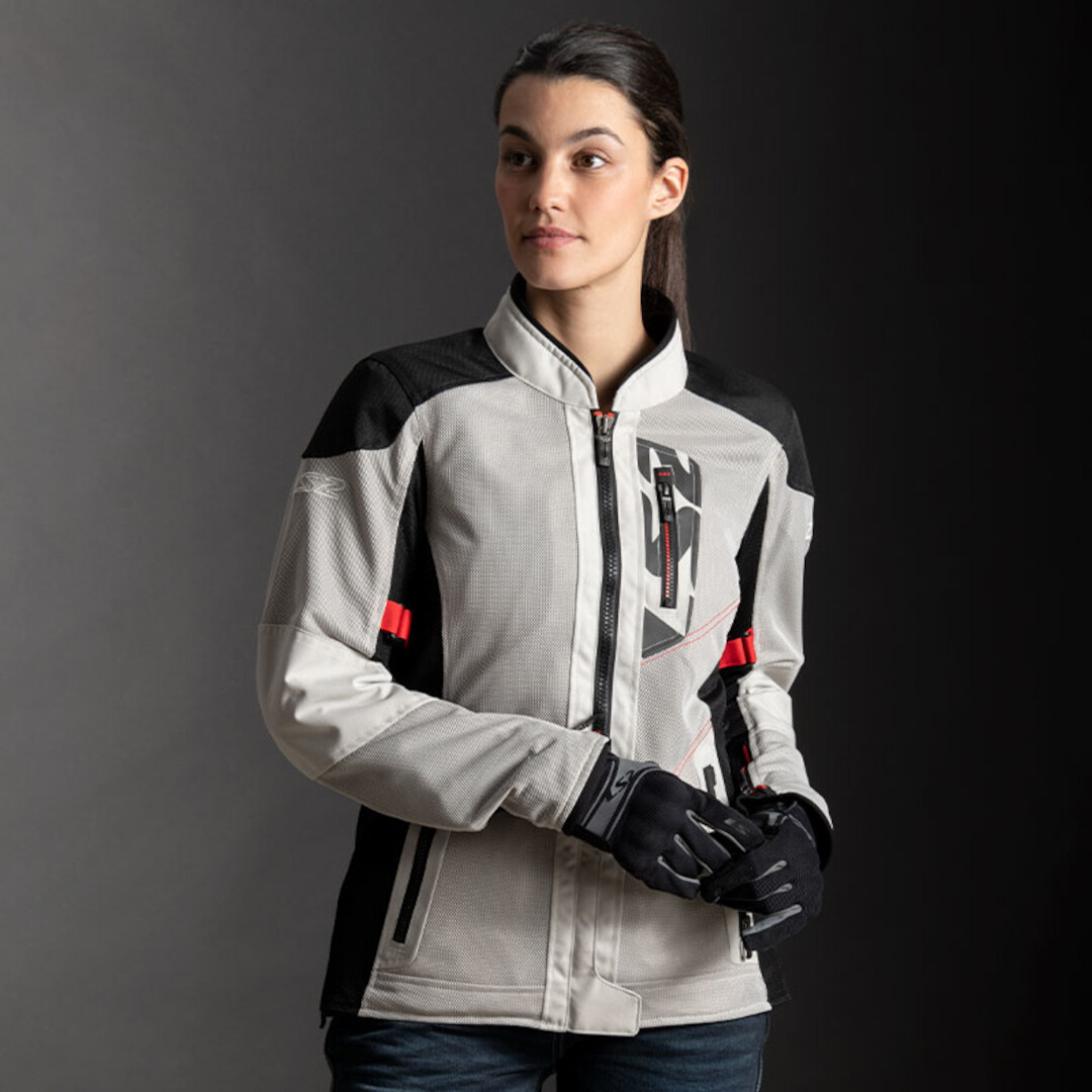 LS2 Alba Jachetă textilă pentru motociclete pentru doamne Gri deschis/negru 4XL Figura 3