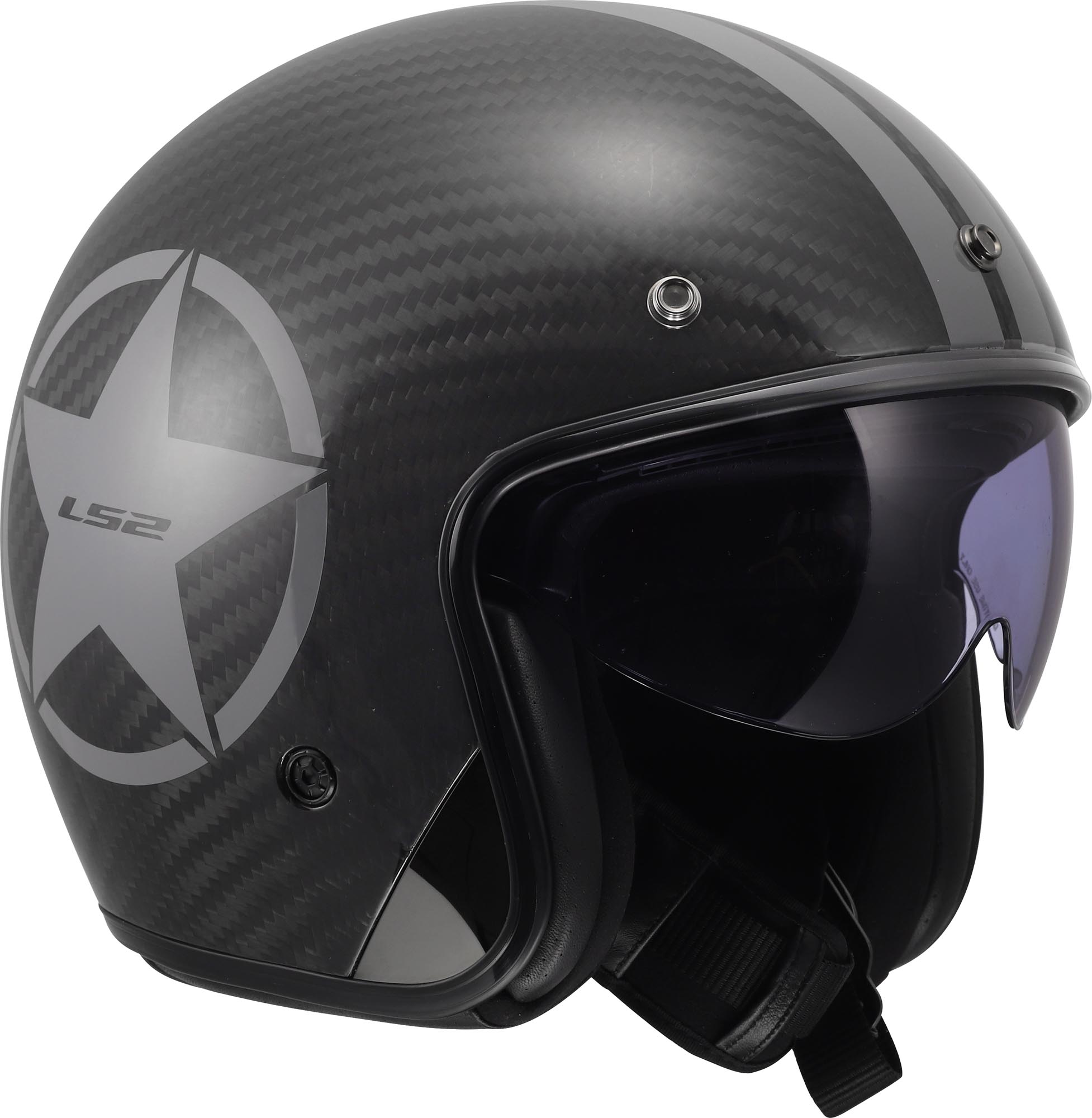 LS2 OF601 Bob II Carbon Star Jethelm grau L (59/60) Abbildung 7