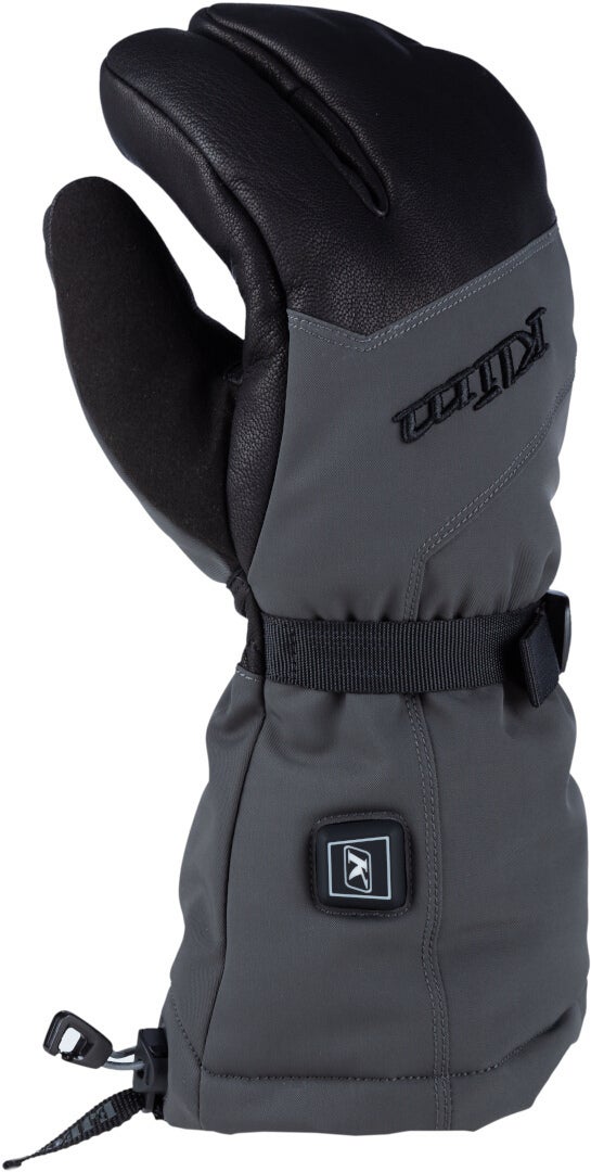 Klim Men's Black/Grey Tundra Htd Heated Snowmobile Gloves