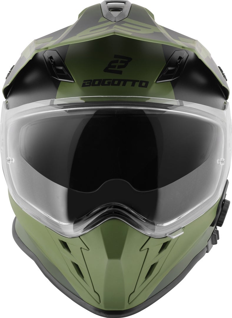 Bogotto H331 BT Tour EVO Bluetooth Casque d’enduro Noir mat/vert XL Figure 9