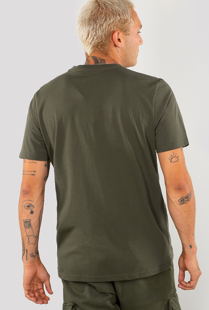 Alpha Industries Basic 티셔츠 녹색/흰색 M 그림 2