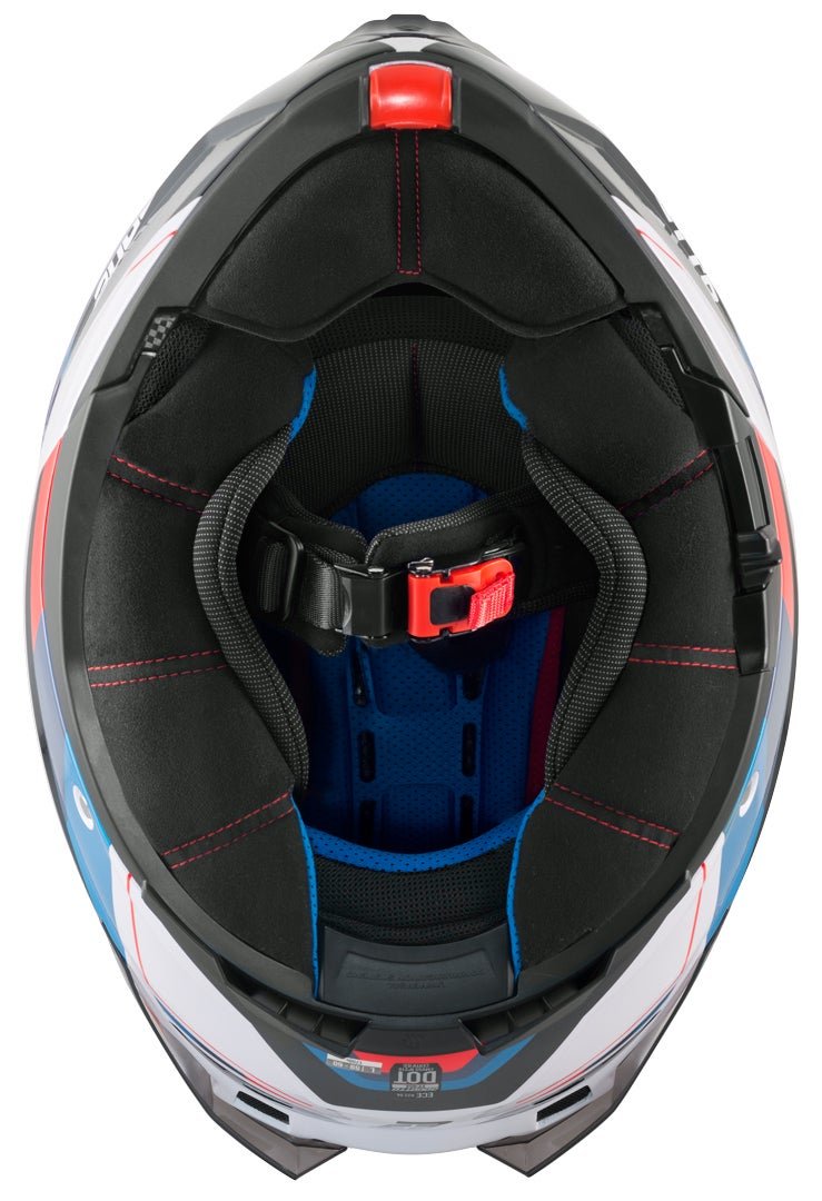 Bogotto FF404 Ezion Casco apribile nero opaco/bianco/rosso/blu L Figura 8