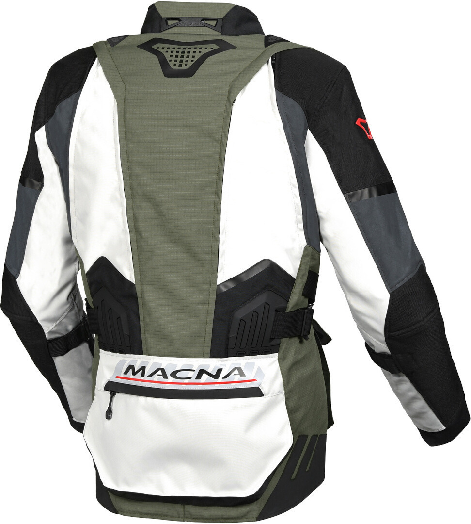 Macna Domane waterproof Motorcycle Textile Jacket light grey/green XXL Figure 2