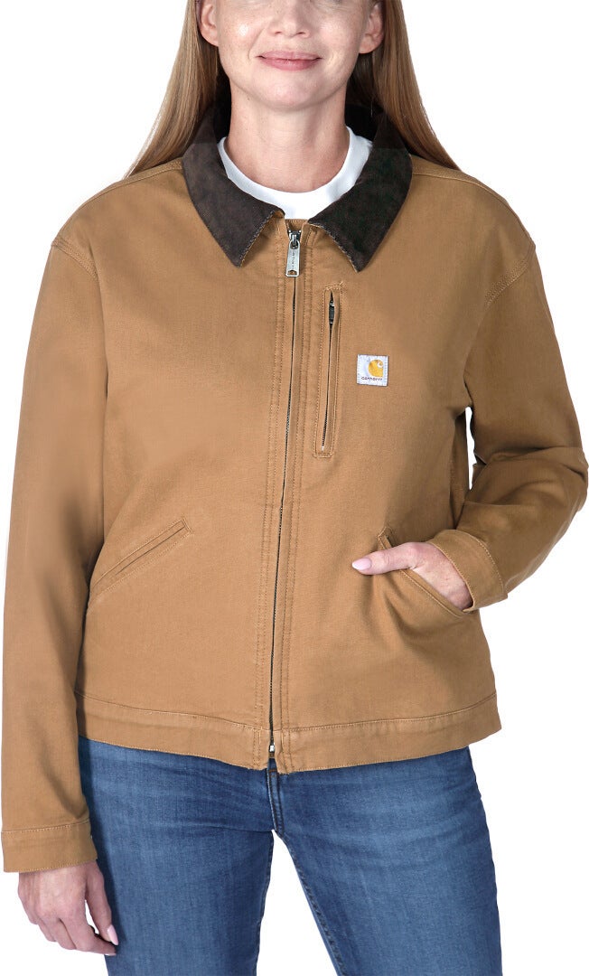 Carhartt Rugged Flex Relaxed Fit Canvas Detroit Giacca da donna marrone S Figura 6