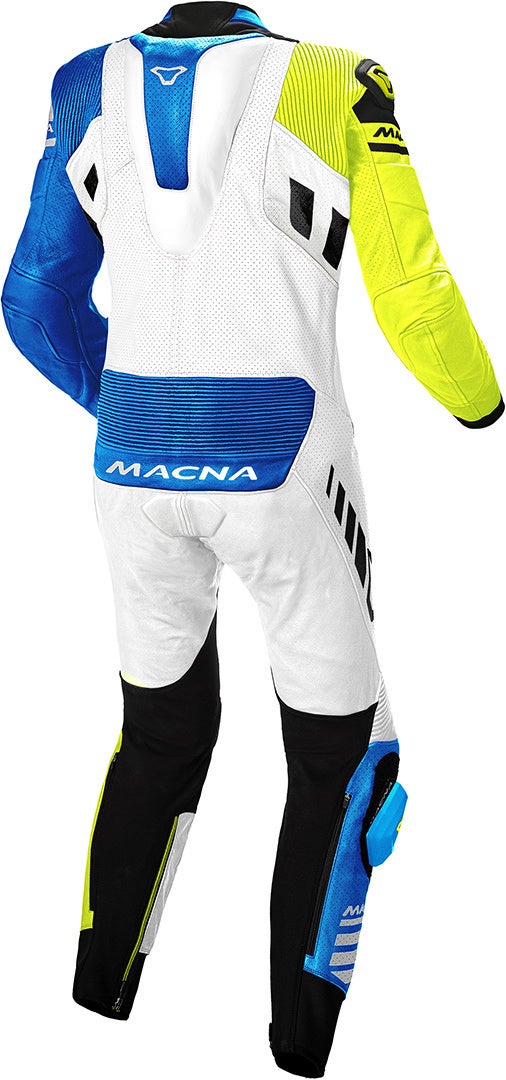 Macna Tracktix One Piece geperforeerd lederen motorpak Geel 54 Figuur 2