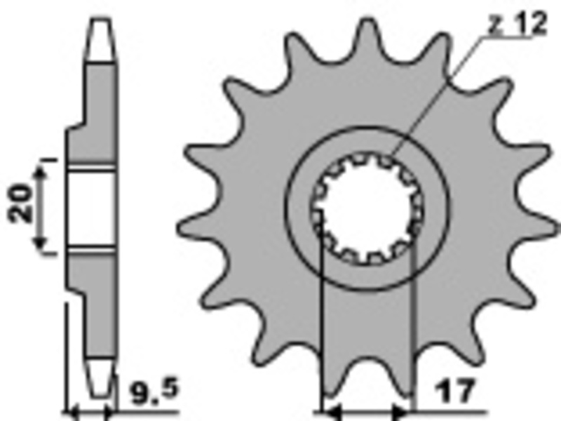 PBR Pignon acier standard 7005 - 420 Figure 3