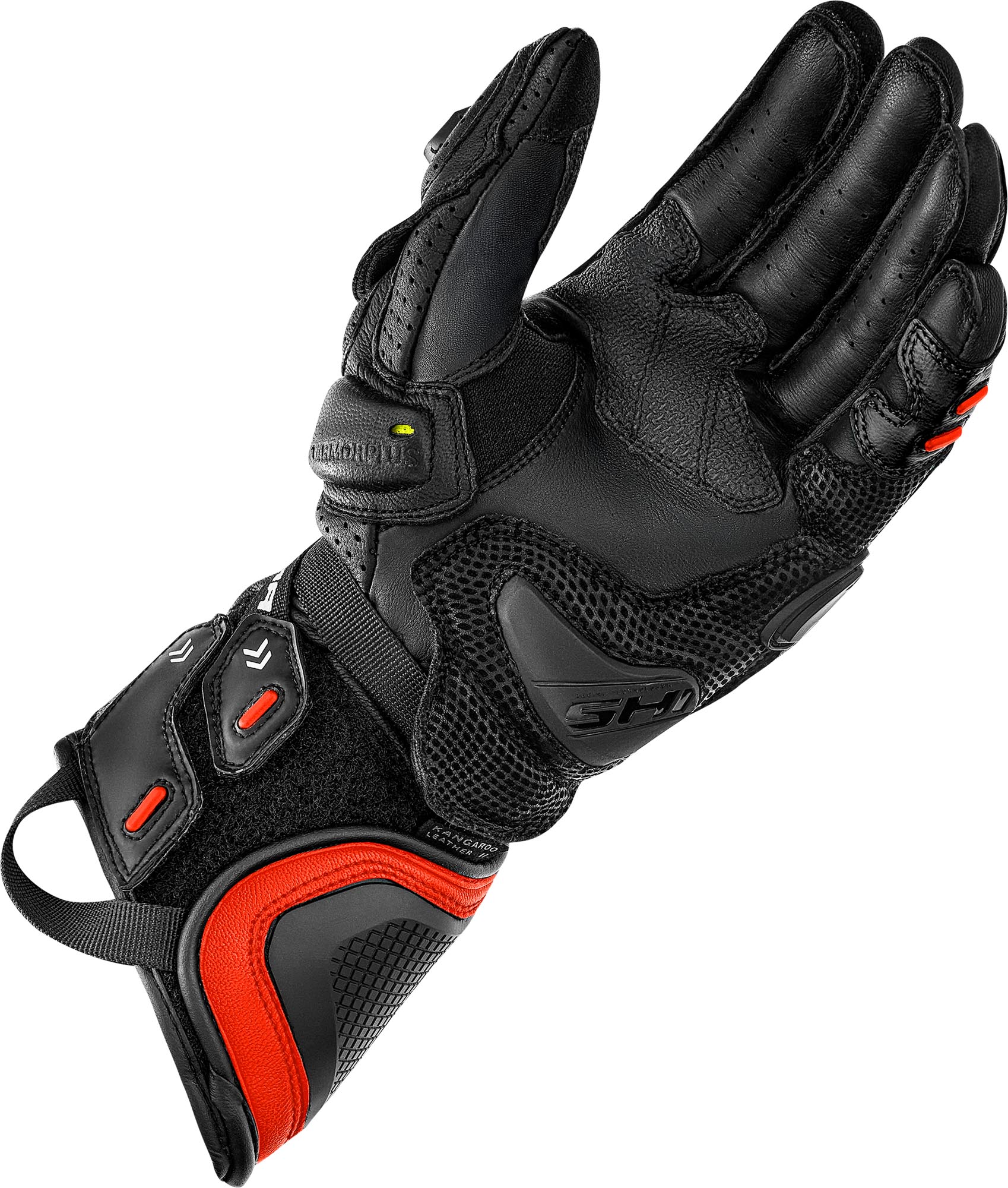 SHIMA RS-3 Motorcykelhandsker sort/rød/fluo-mørkerød M Figur 3