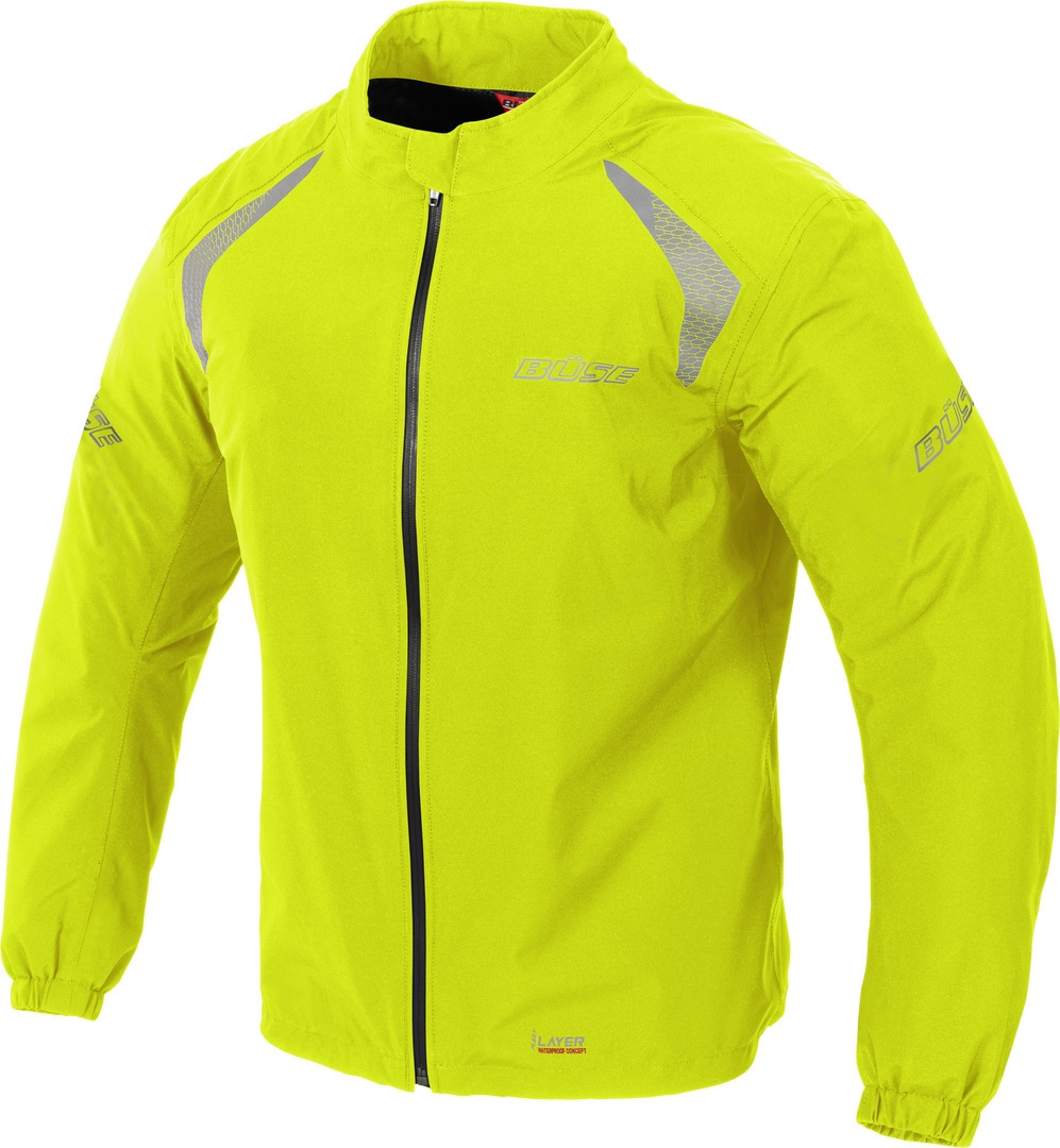 Büse Breeze Motorcycle Rain Jacket neon yellow M Figure 1