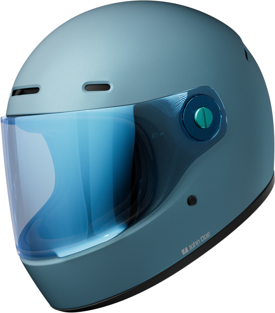 baby blue motorcycle helmet Icon Airform Manik'RR MIPS Helmet, Light / Large profile design that eliminates the mushroom head look while providing the comprehensive protection of a full Fox Racing Youth V1 Fiend