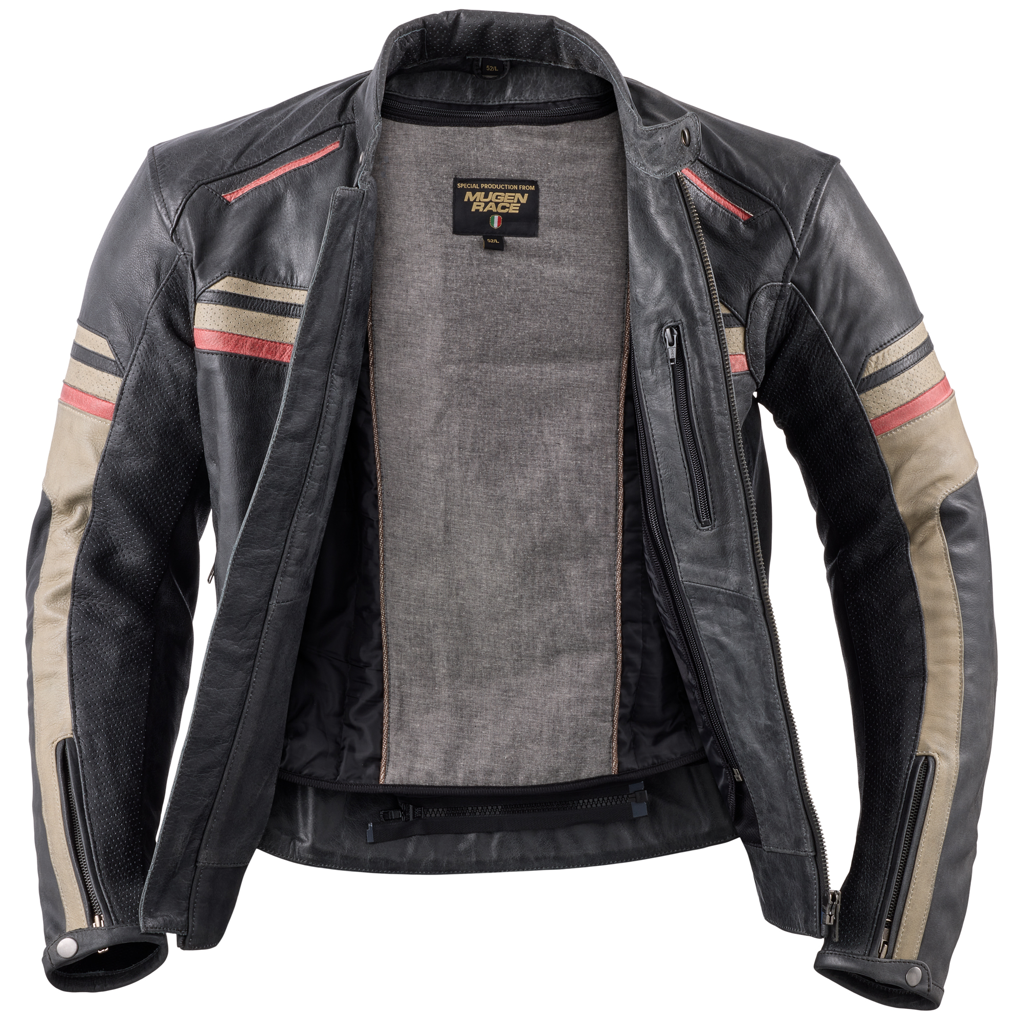 MUGENRACE Loksait Motorcycle Leather Jacket S Figure 6