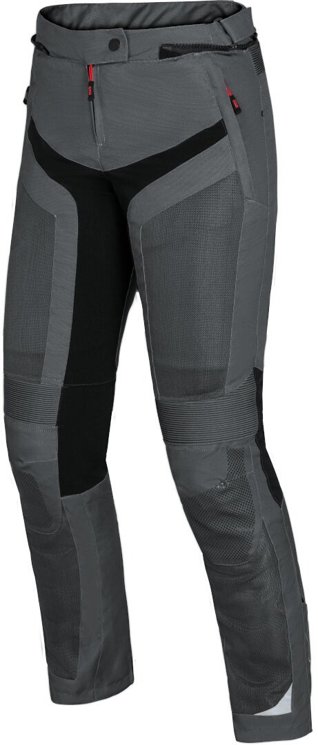 IXS Trigonis-Air Ladies Motorcycle Textile Pants dark grey/black Short L Figure 1