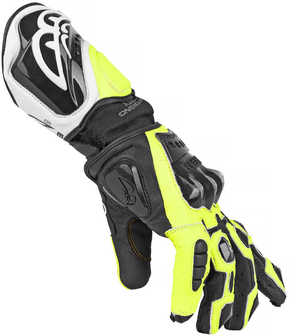 Berik MIsano Motorcykel handsker sort/gul M Figur 3