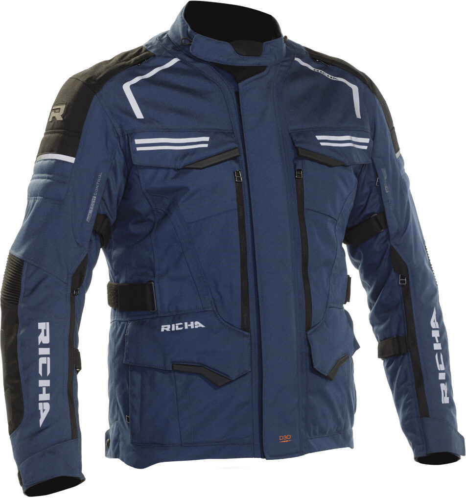 Richa Touareg 2 waterproof Motorcycle Textile Jacket dark blue/black M Figure 1
