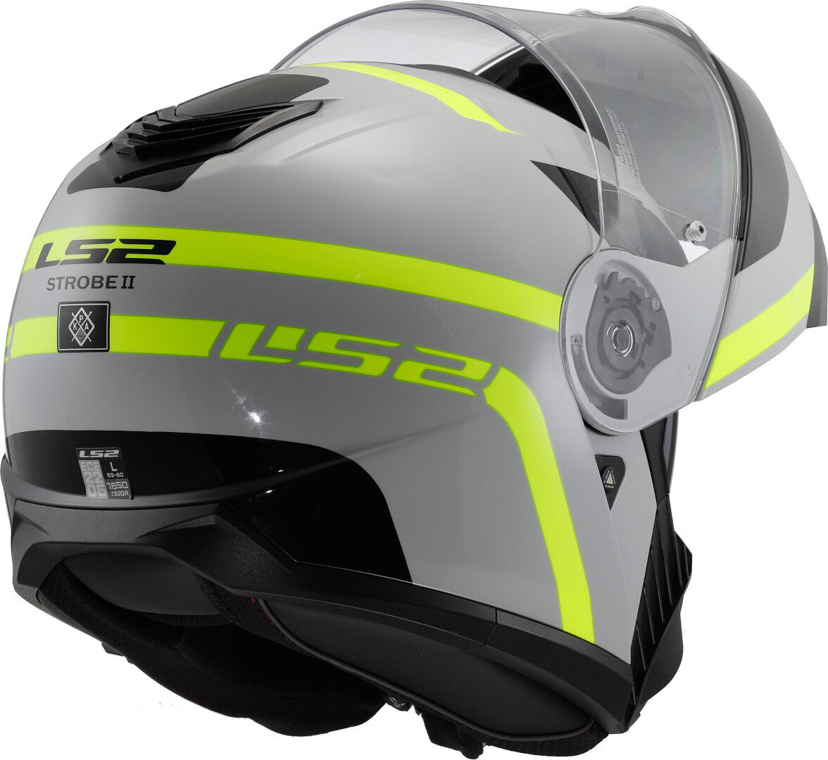 LS2 FF908 Strobe II Autox Casco Grigio/Giallo neon L (59/60) Figura 9
