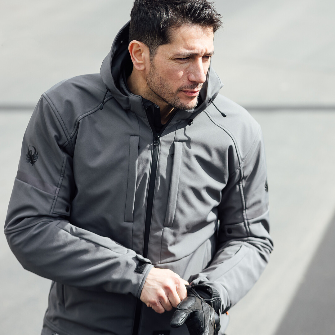 Merlin Flare D3O waterproof Motorcycle Textile Jacket light grey L Figure 6